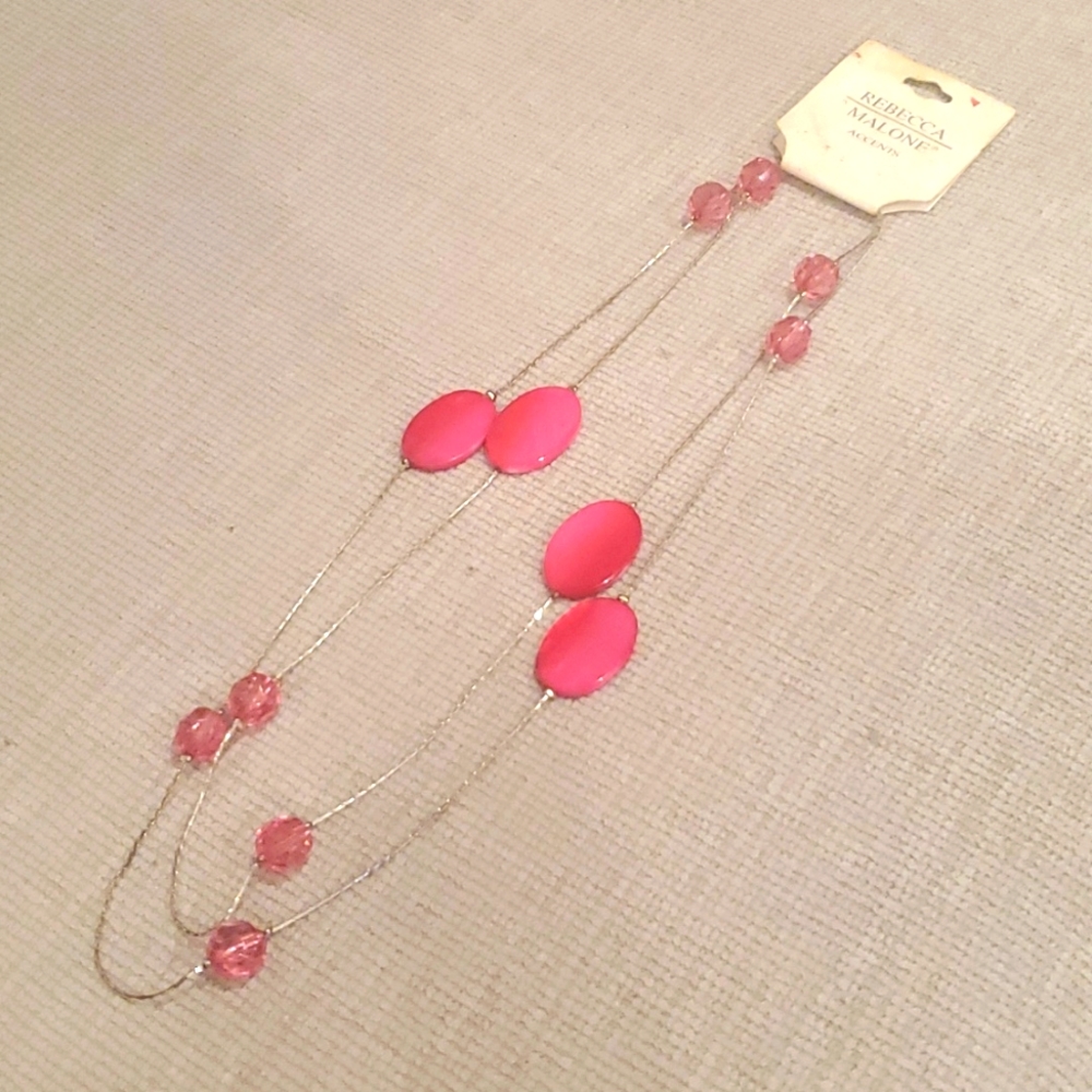 Silver & Pink Necklace